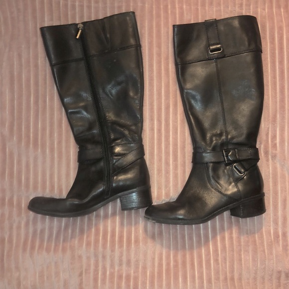 🛑SOLD!🛑 Women’s Black Leather Riding Boots Size 6 - Picture 2 of 3